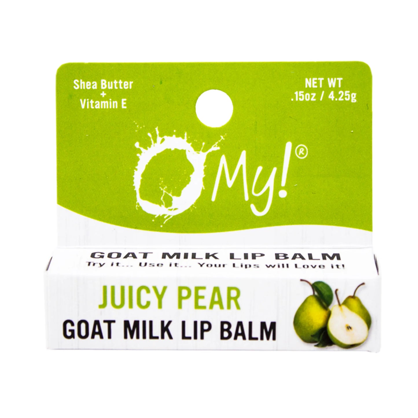 O My! Goat Milk Lip Balm - Natural Goat Milk Lip Balm - Shea Butter and Vitamin E - Free of Parabens & More - Leaping Bunny Certified - Handcrafted in USA