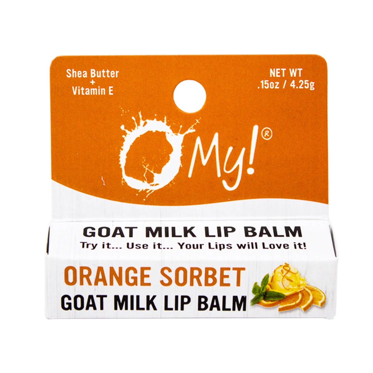 O My! Goat Milk Lip Balm - Natural Goat Milk Lip Balm - Shea Butter and Vitamin E - Free of Parabens & More - Leaping Bunny Certified - Handcrafted in USA