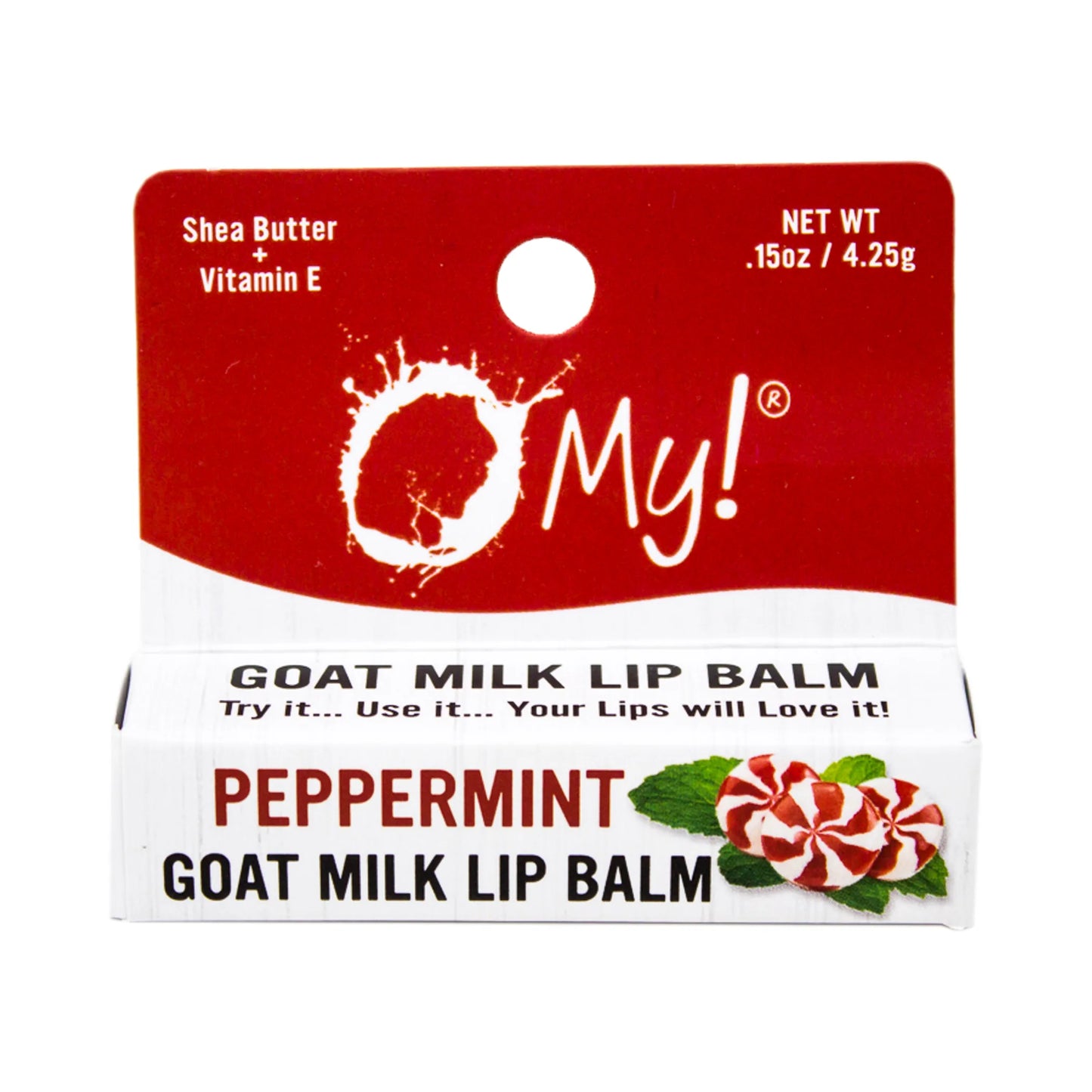 O My! Goat Milk Lip Balm - Natural Goat Milk Lip Balm - Shea Butter and Vitamin E - Free of Parabens & More - Leaping Bunny Certified - Handcrafted in USA