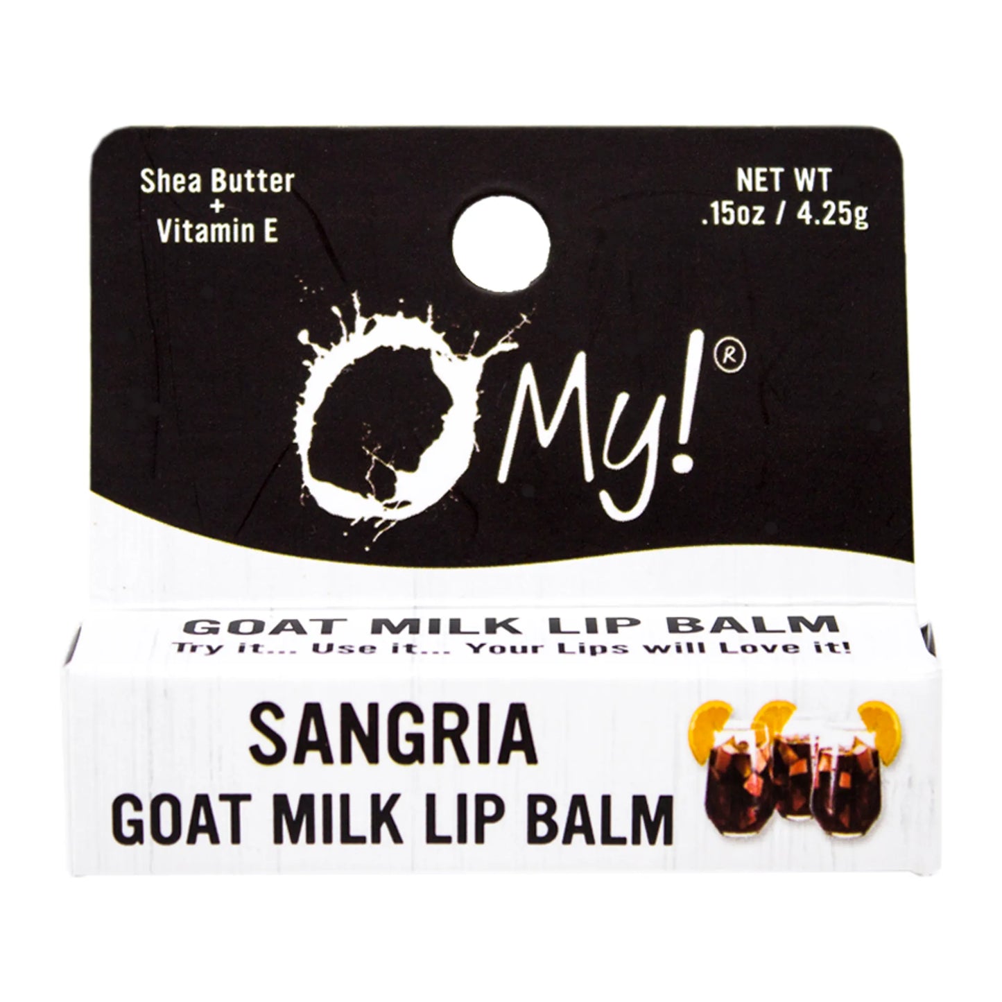O My! Goat Milk Lip Balm - Natural Goat Milk Lip Balm - Shea Butter and Vitamin E - Free of Parabens & More - Leaping Bunny Certified - Handcrafted in USA