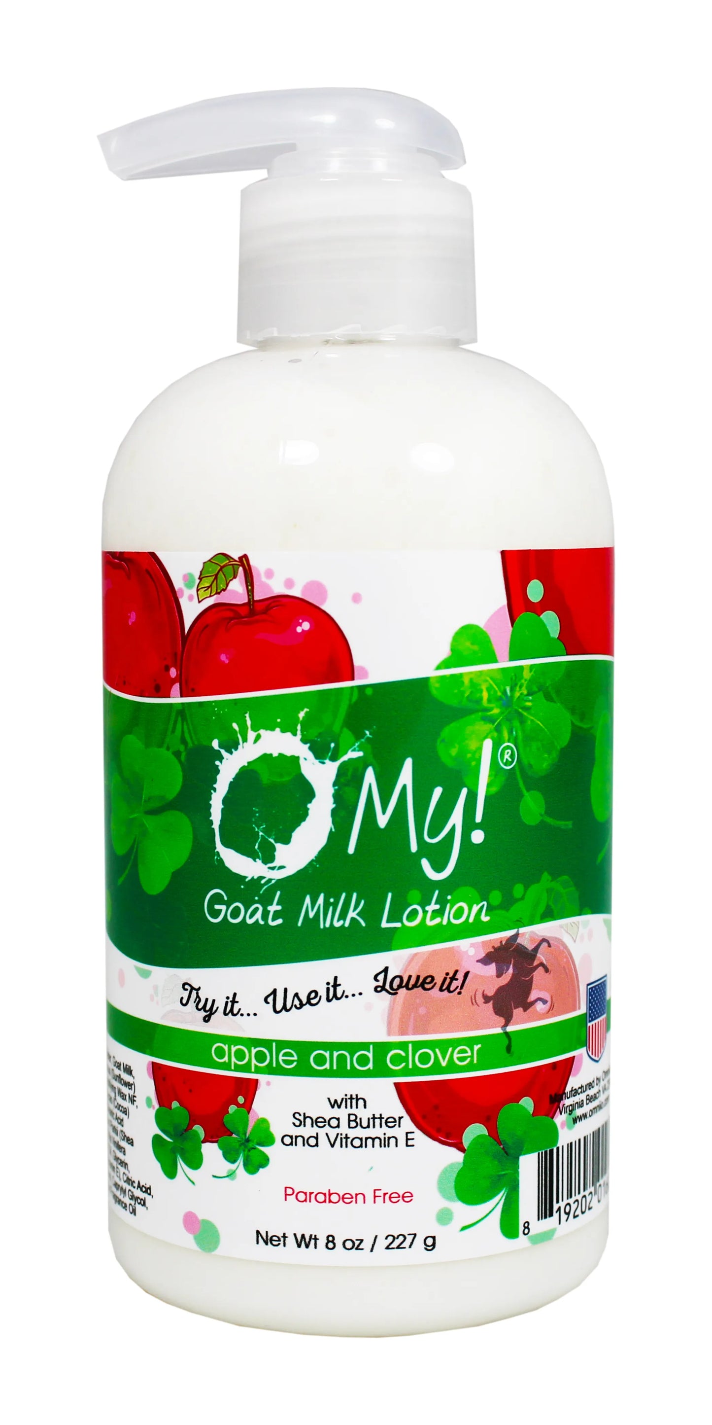 O My! Goat Milk Lotion - Made with Farm-Fresh Goat Milk - Free of Parabens & More - Shea Butter and Vitamin E - Leaping Bunny Certified - Handcrafted in USA