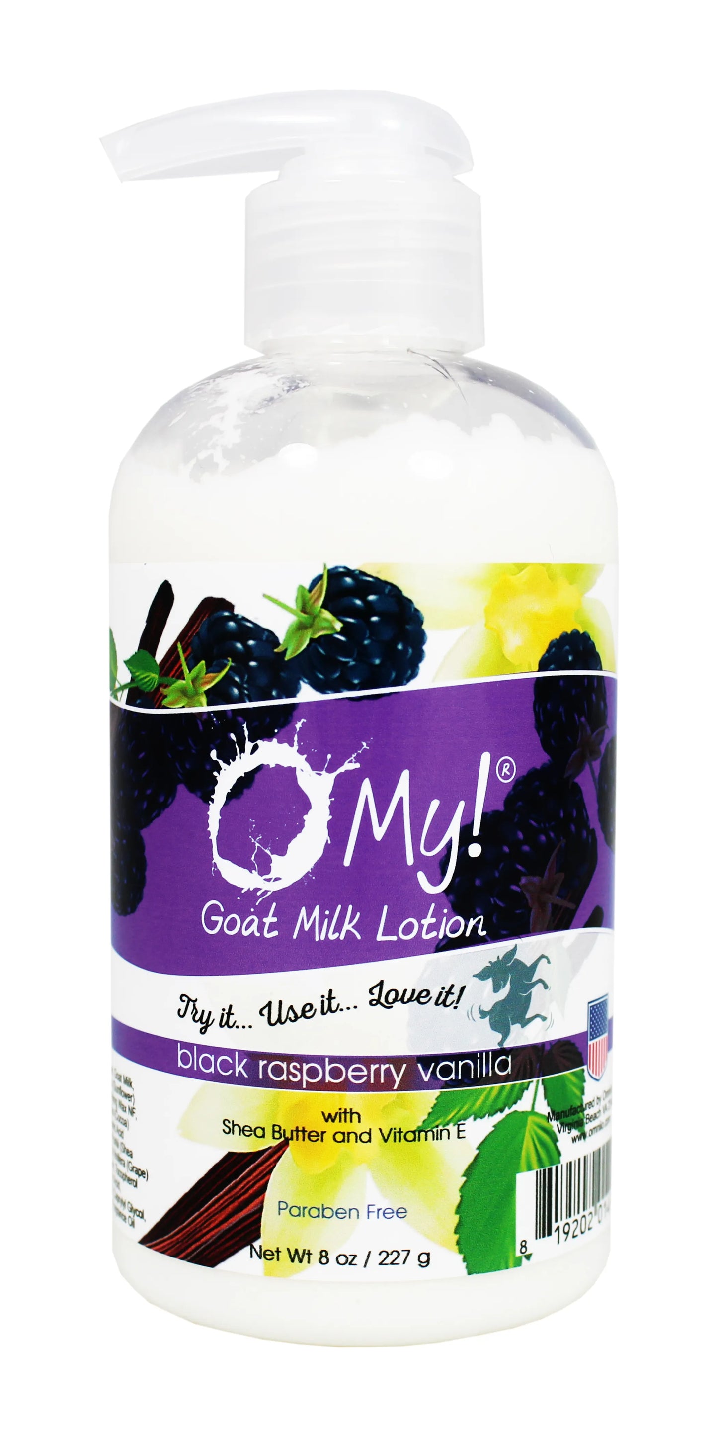 O My! Goat Milk Lotion - Made with Farm-Fresh Goat Milk - Free of Parabens & More - Shea Butter and Vitamin E - Leaping Bunny Certified - Handcrafted in USA