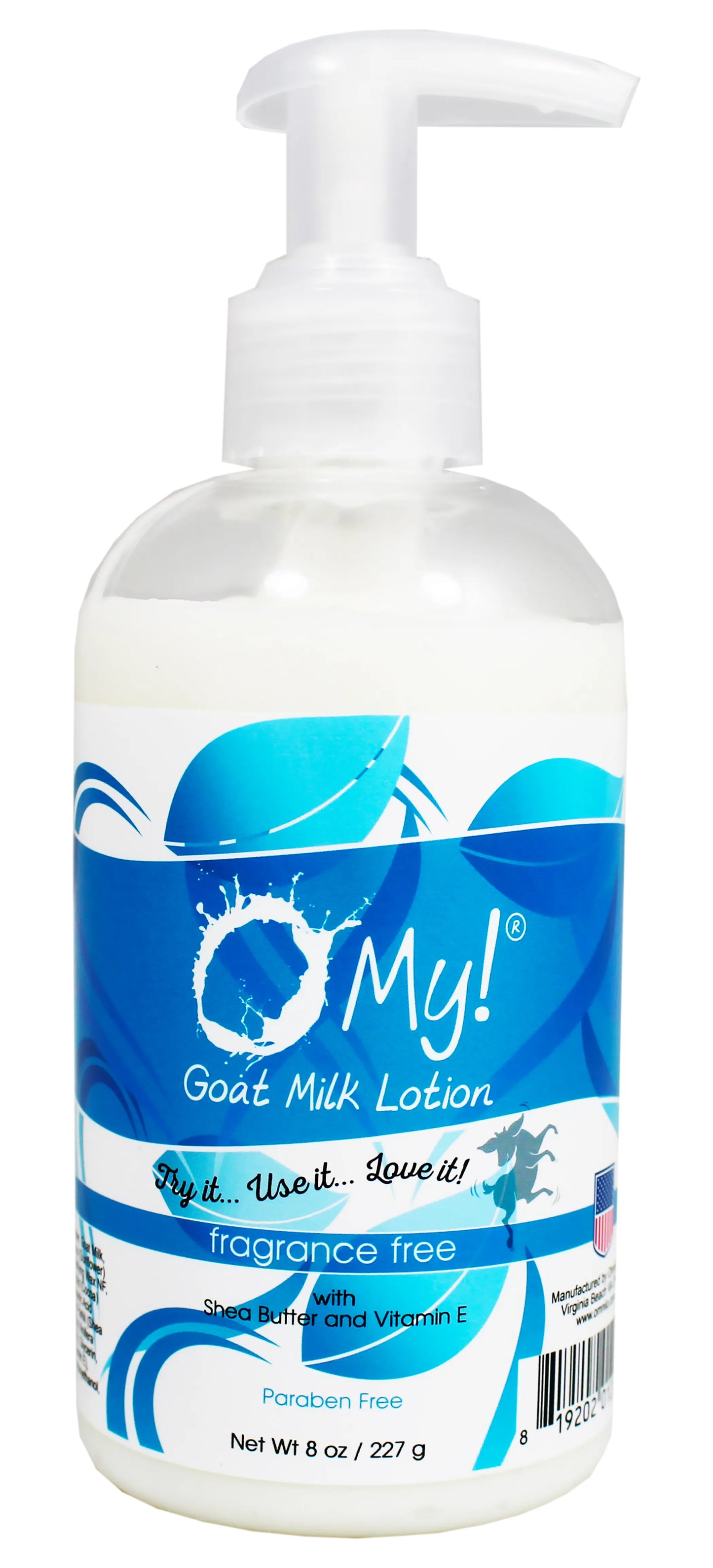 O My! Goat Milk Lotion - Made with Farm-Fresh Goat Milk - Free of Parabens & More - Shea Butter and Vitamin E - Leaping Bunny Certified - Handcrafted in USA