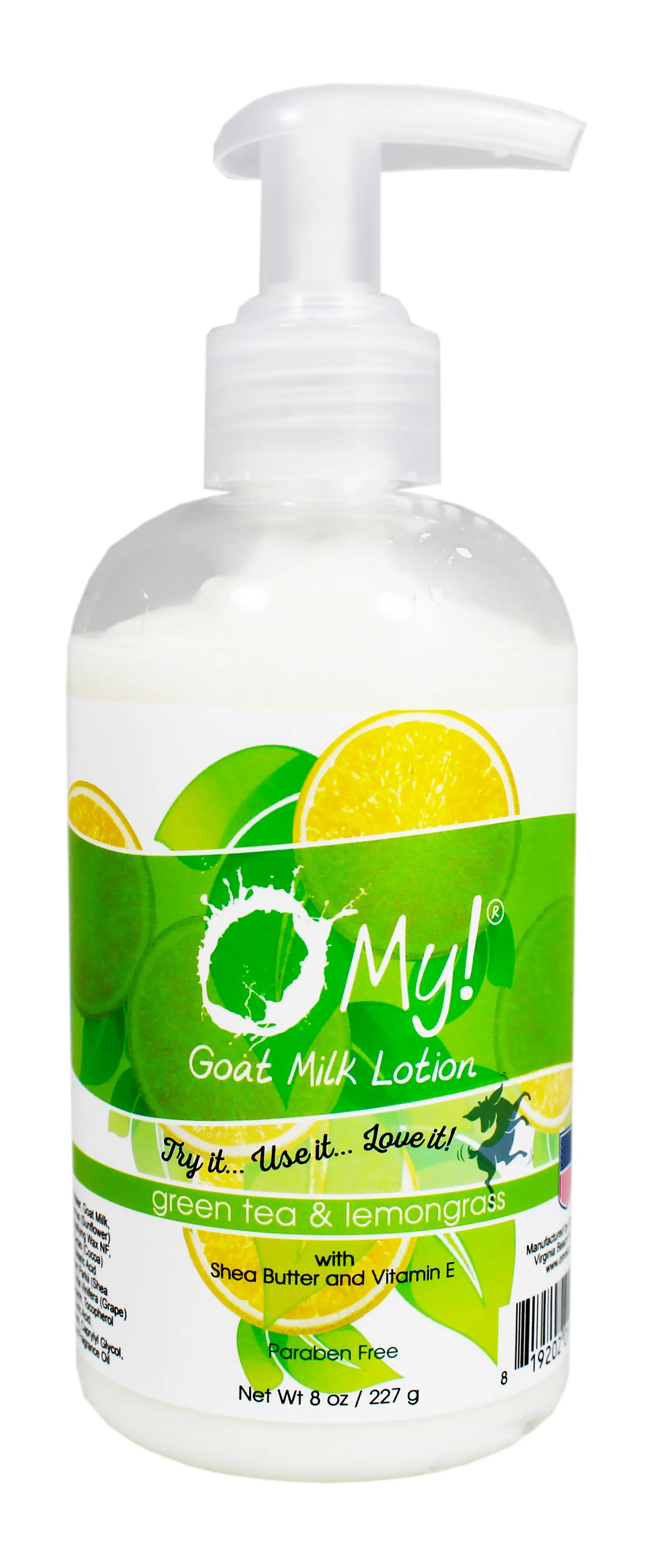 O My! Goat Milk Lotion - Made with Farm-Fresh Goat Milk - Free of Parabens & More - Shea Butter and Vitamin E - Leaping Bunny Certified - Handcrafted in USA