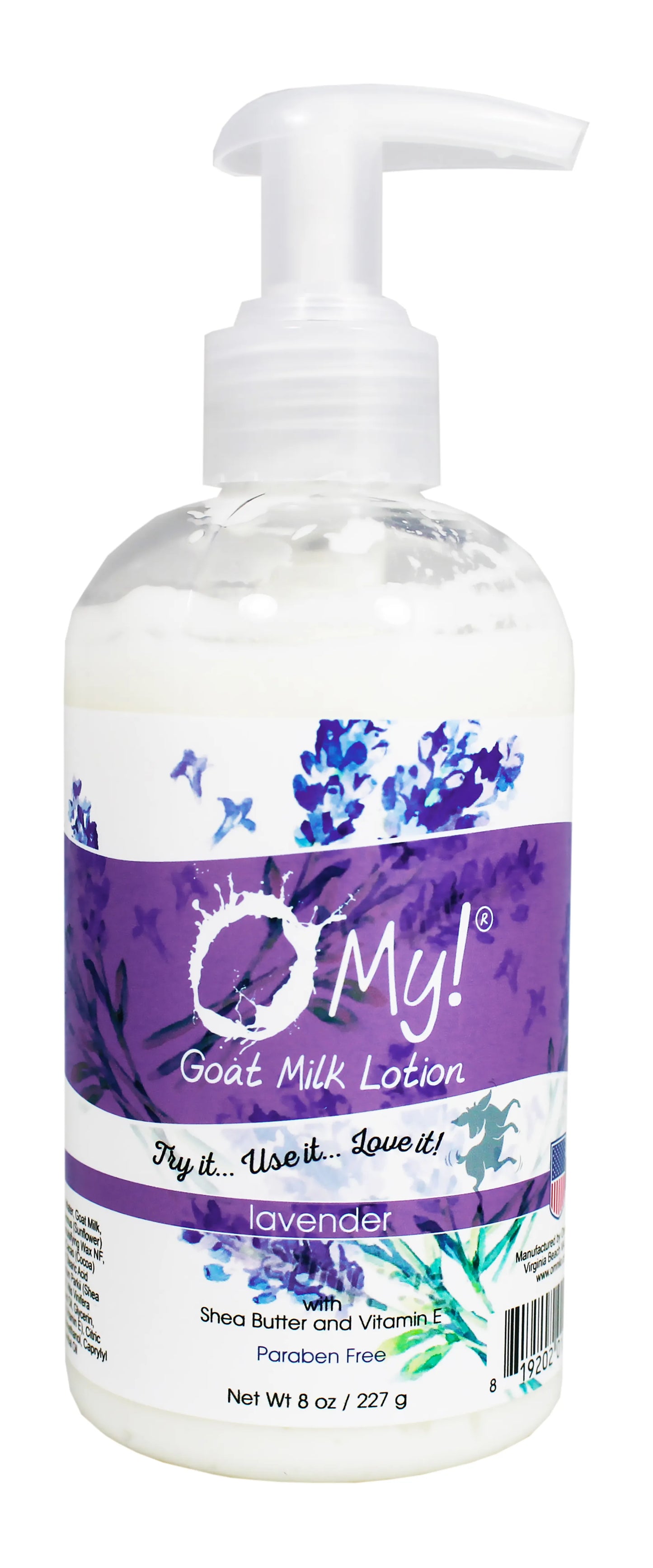 O My! Goat Milk Lotion - Made with Farm-Fresh Goat Milk - Free of Parabens & More - Shea Butter and Vitamin E - Leaping Bunny Certified - Handcrafted in USA