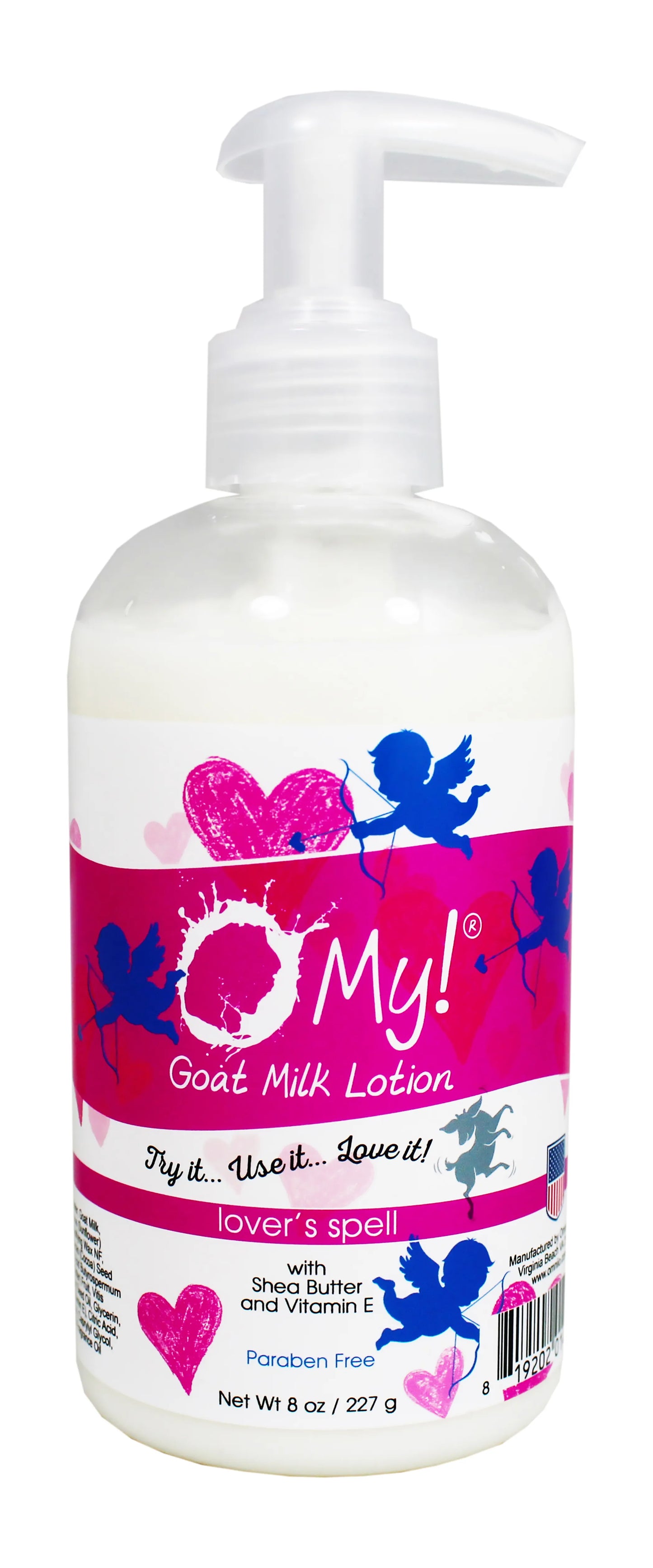 O My! Goat Milk Lotion - Made with Farm-Fresh Goat Milk - Free of Parabens & More - Shea Butter and Vitamin E - Leaping Bunny Certified - Handcrafted in USA