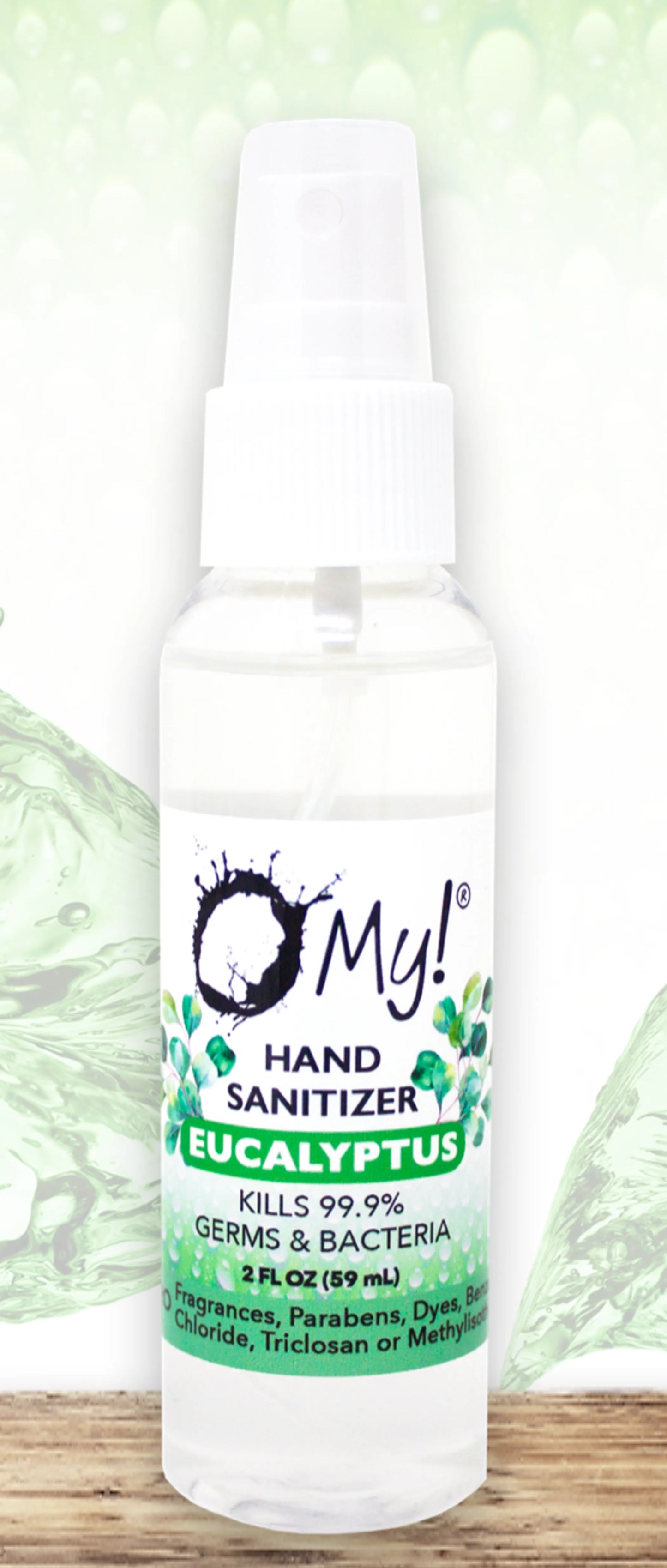O My! Hand Sanitizer - Free from, Parabens, Dyes, Benzalkonium Chloride, Triclosan and Methylisothiazolinone - 70% Isopropyl Alcohol with Aloe Vera- Made in USA