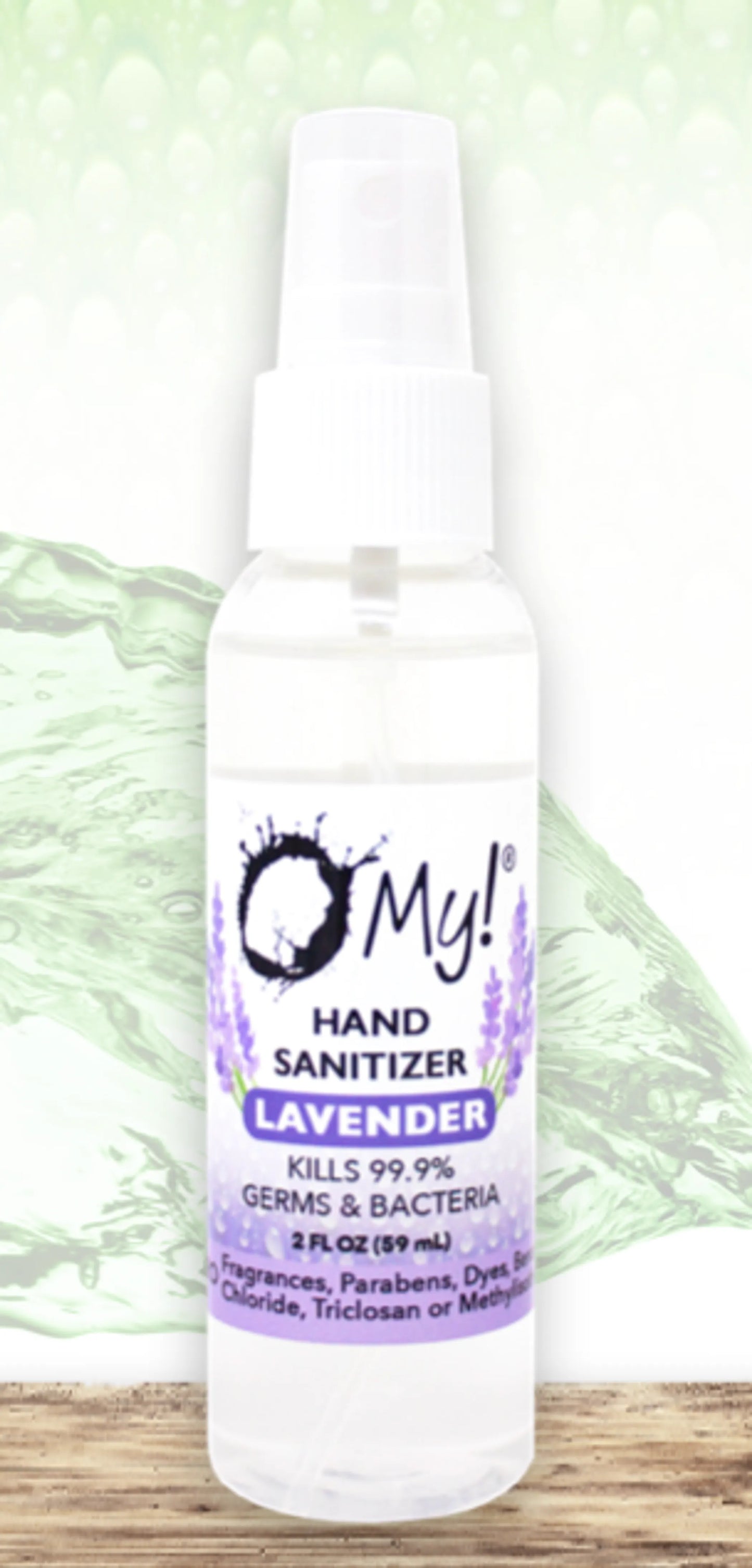 O My! Hand Sanitizer - Free from, Parabens, Dyes, Benzalkonium Chloride, Triclosan and Methylisothiazolinone - 70% Isopropyl Alcohol with Aloe Vera- Made in USA