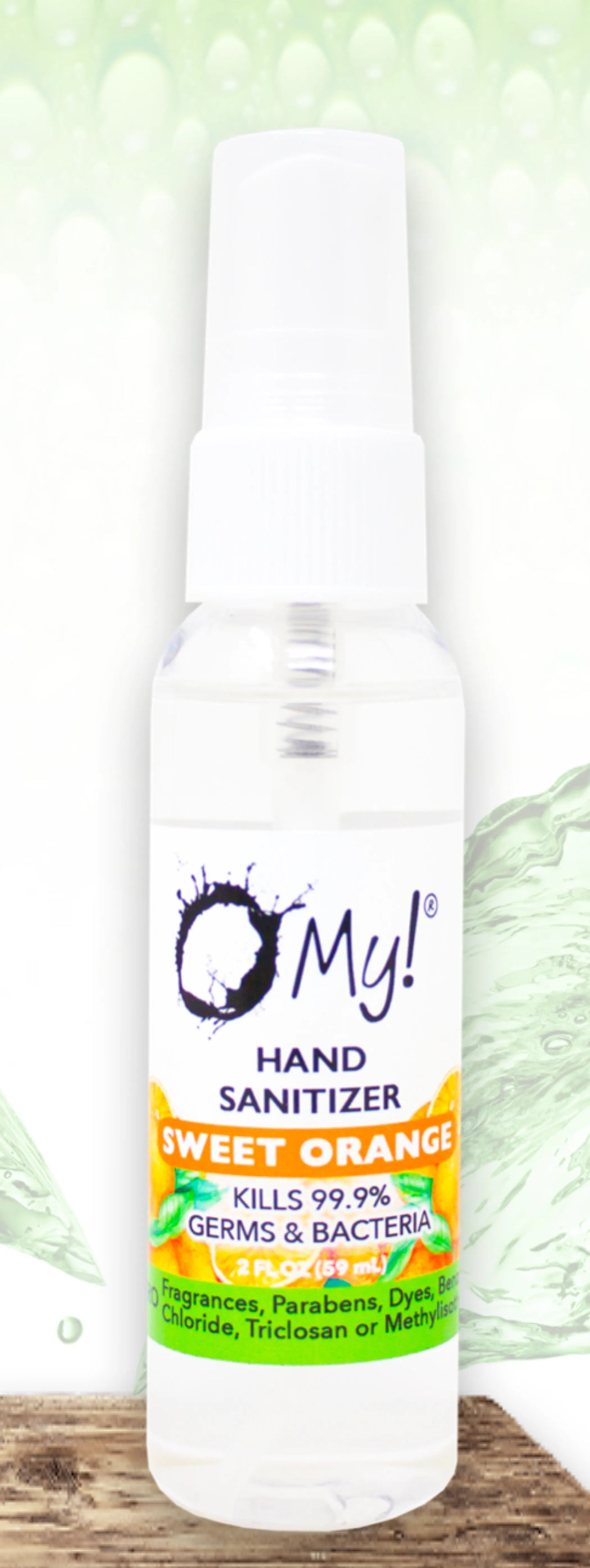 O My! Hand Sanitizer - Free from, Parabens, Dyes, Benzalkonium Chloride, Triclosan and Methylisothiazolinone - 70% Isopropyl Alcohol with Aloe Vera- Made in USA