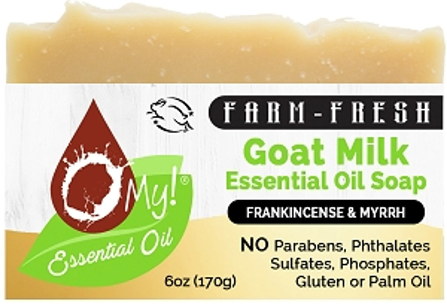 O My! Goat Milk Essential Oil Soap Bar - Made with Farm-Fresh Goat Milk - 100% Pure Essential Oils - Free of Parabens & More - Leaping Bunny Certified - Handcrafted in USA