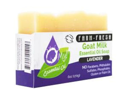 O My! Goat Milk Essential Oil Soap Bar - Made with Farm-Fresh Goat Milk - 100% Pure Essential Oils - Free of Parabens & More - Leaping Bunny Certified - Handcrafted in USA