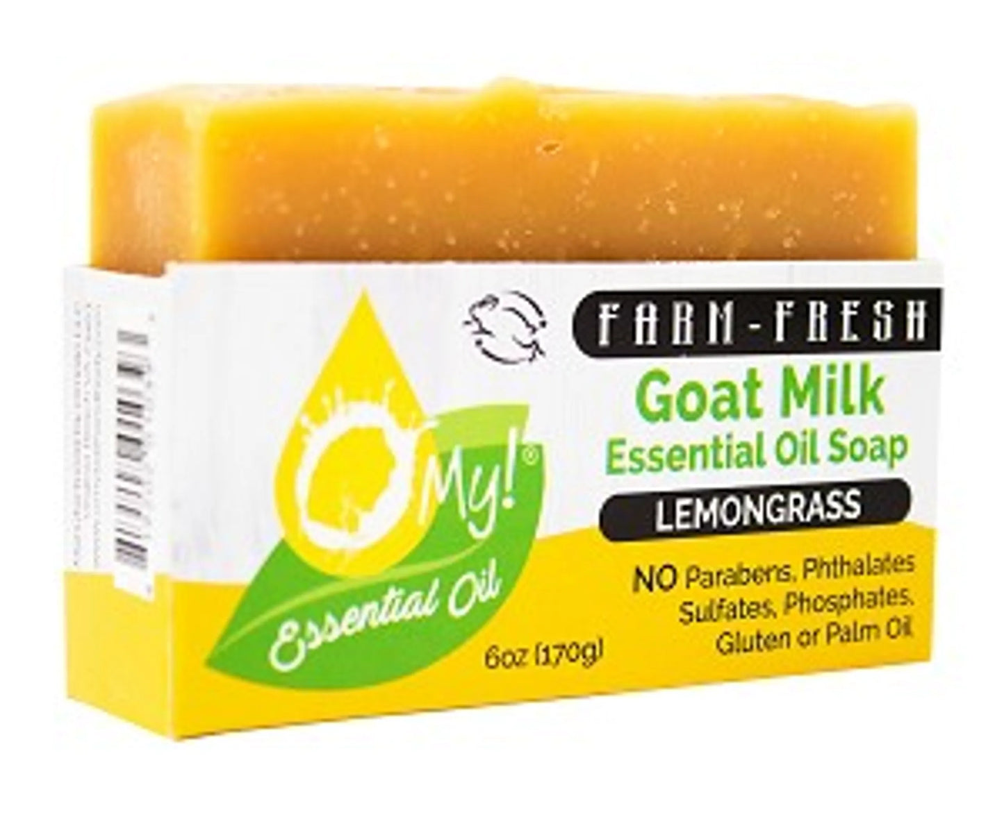 O My! Goat Milk Essential Oil Soap Bar - Made with Farm-Fresh Goat Milk - 100% Pure Essential Oils - Free of Parabens & More - Leaping Bunny Certified - Handcrafted in USA