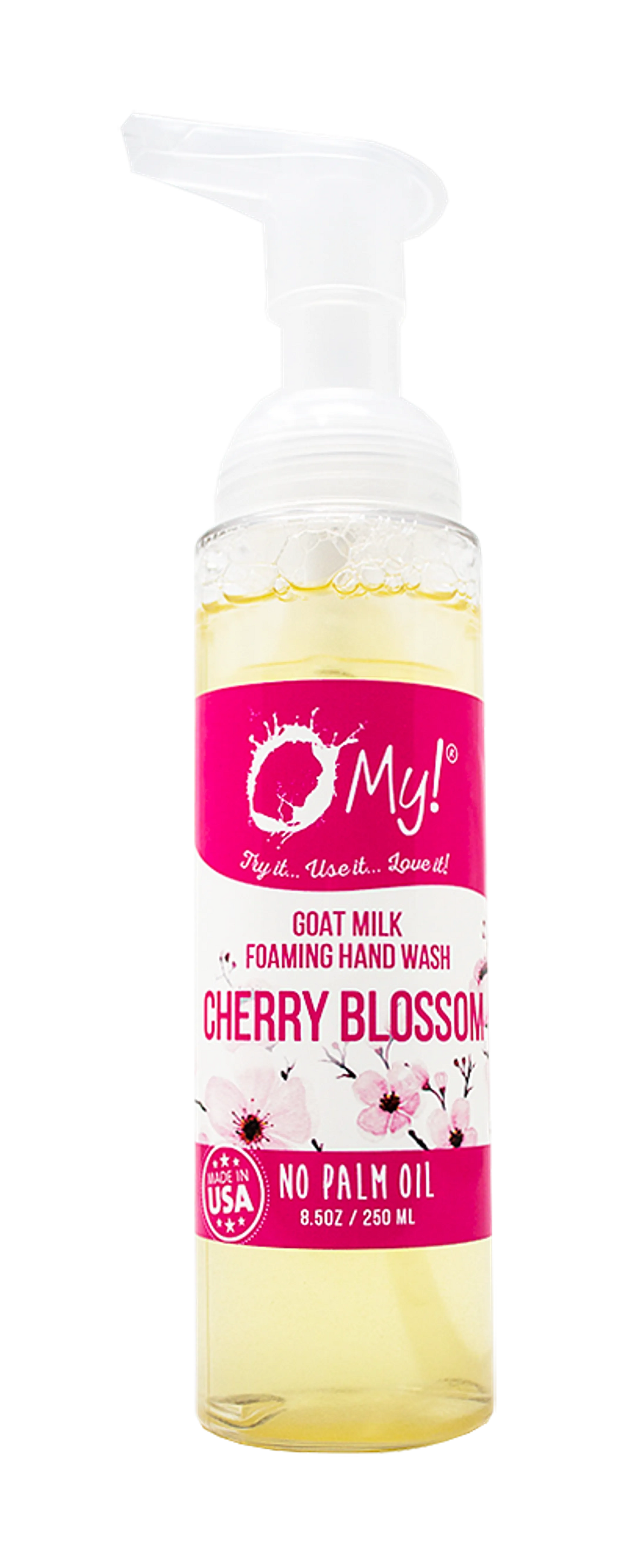 O My! Goat Milk Foaming Hand Wash - Delivers a Rich, Creamy Foam packed with Farm Fresh Goat Milk - Free of Parabens & More - Leaping Bunny Certified - Handcrafted in USA