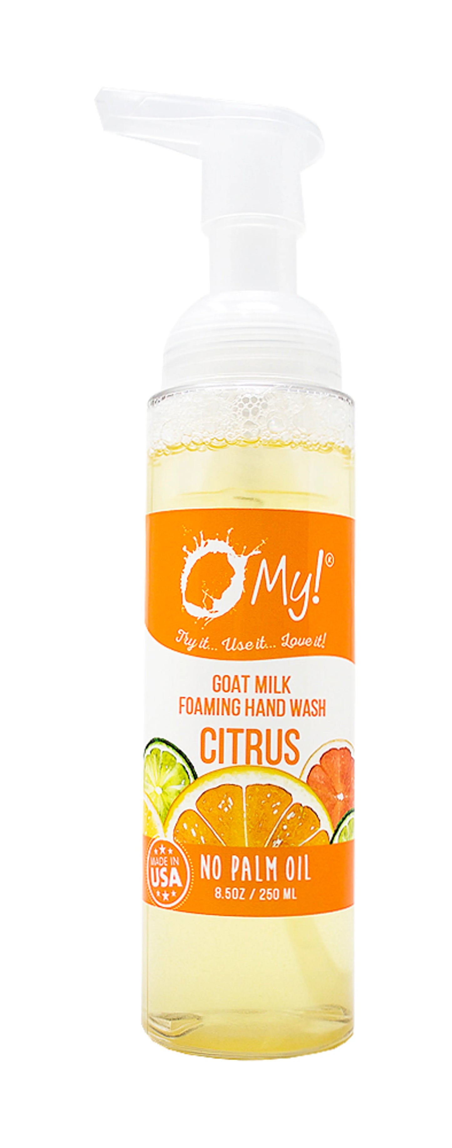 O My! Goat Milk Foaming Hand Wash - Delivers a Rich, Creamy Foam packed with Farm Fresh Goat Milk - Free of Parabens & More - Leaping Bunny Certified - Handcrafted in USA
