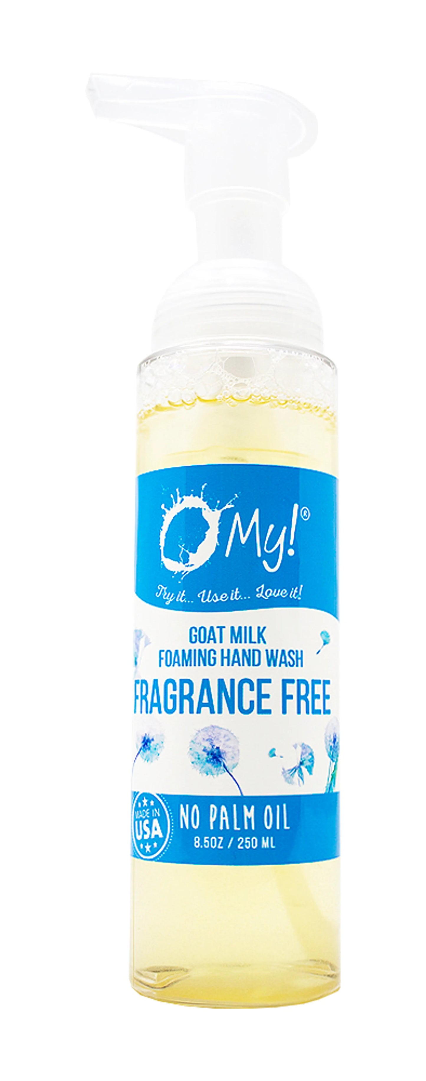 O My! Goat Milk Foaming Hand Wash - Delivers a Rich, Creamy Foam packed with Farm Fresh Goat Milk - Free of Parabens & More - Leaping Bunny Certified - Handcrafted in USA
