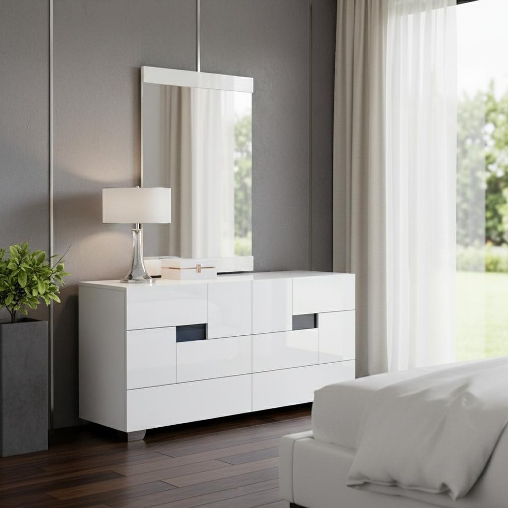 30" Superb Black High Gloss Dresser