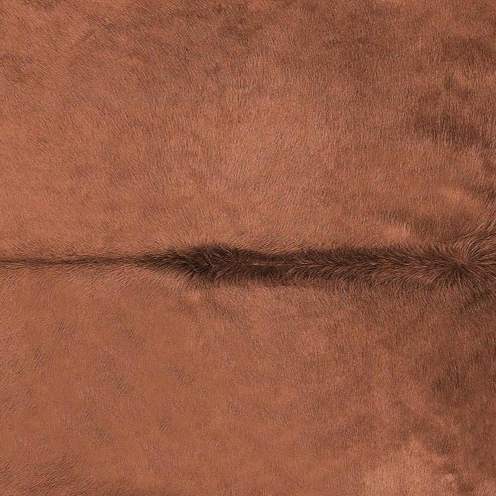 6' X 7' Burgundy Cowhide Area Rug