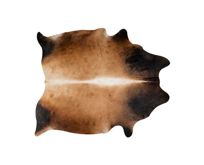6' X 7' Tan Cowhide Cowhide Print Area Rug
