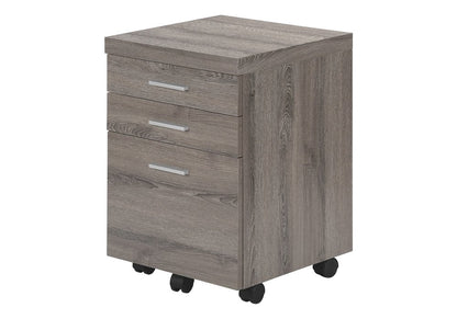 25" White And Gray Particle Board and Wood Filing Cabinet With Drawers