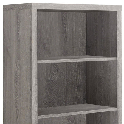 Taupe Wood Four Tier Bookcase