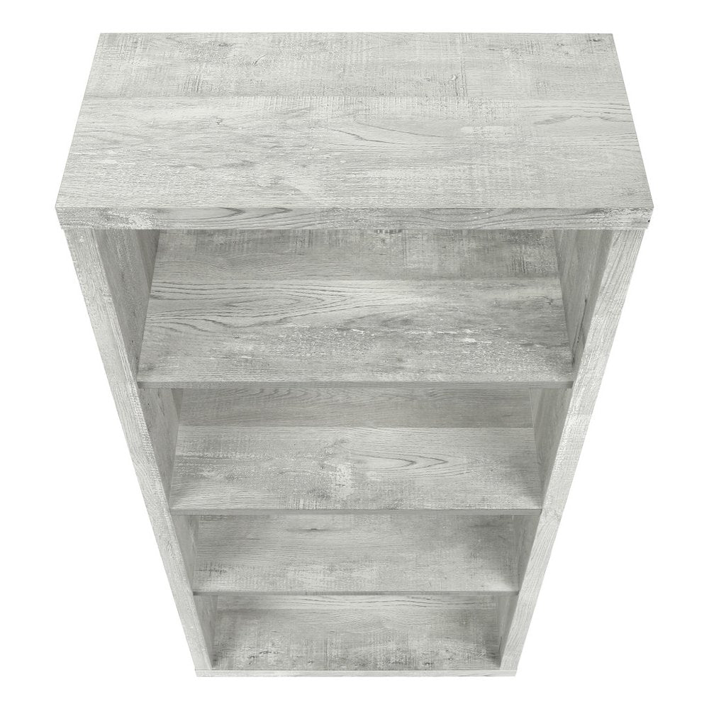 White Wood Adjustable Four Tier Bookcase