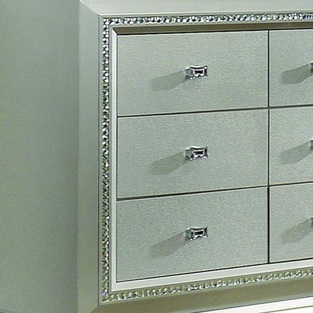 18" Champagne Wood Five Drawer Dresser