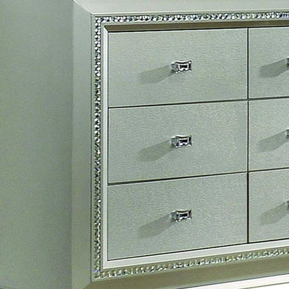 18" Champagne Wood Five Drawer Dresser