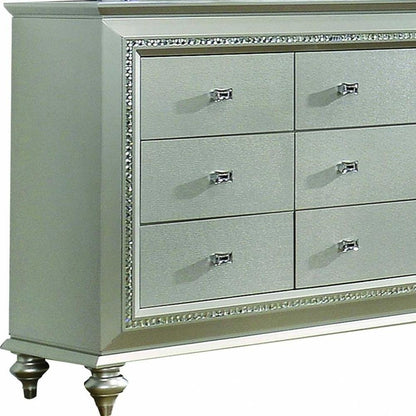 18" Champagne Wood Five Drawer Dresser