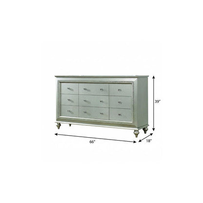 18" Champagne Wood Five Drawer Dresser