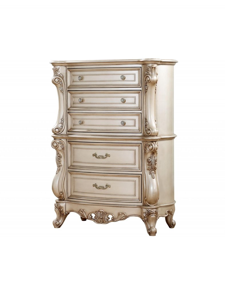 7200" Beige Solid Wood Six Drawer Double Dresser