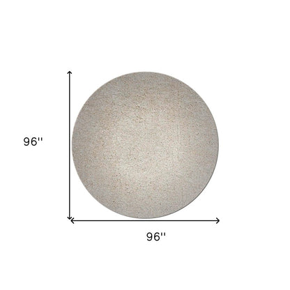 8' Ivory Hand Woven Round Rug