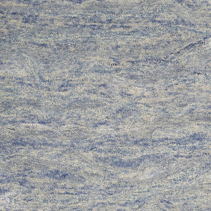 9' X 12' Blue And Beige Wool Abstract Hand Tufted Area Rug