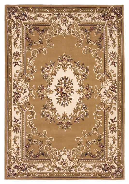 5' X 8' Plum And Ivory Floral Medallion Area Rug