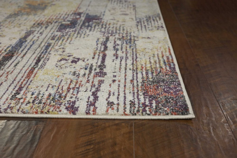 7' Champagne And Beige Damask Round Rug
