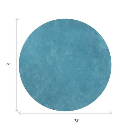 8' X 10' Blue Shag Hand Woven Area Rug