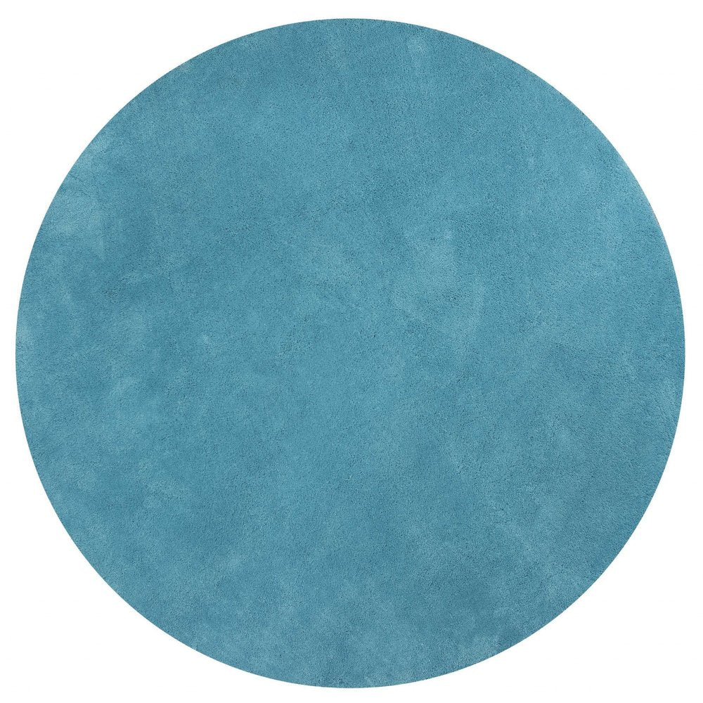 8' X 10' Blue Shag Hand Woven Area Rug