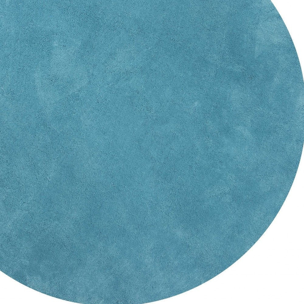 8' X 10' Blue Shag Hand Woven Area Rug