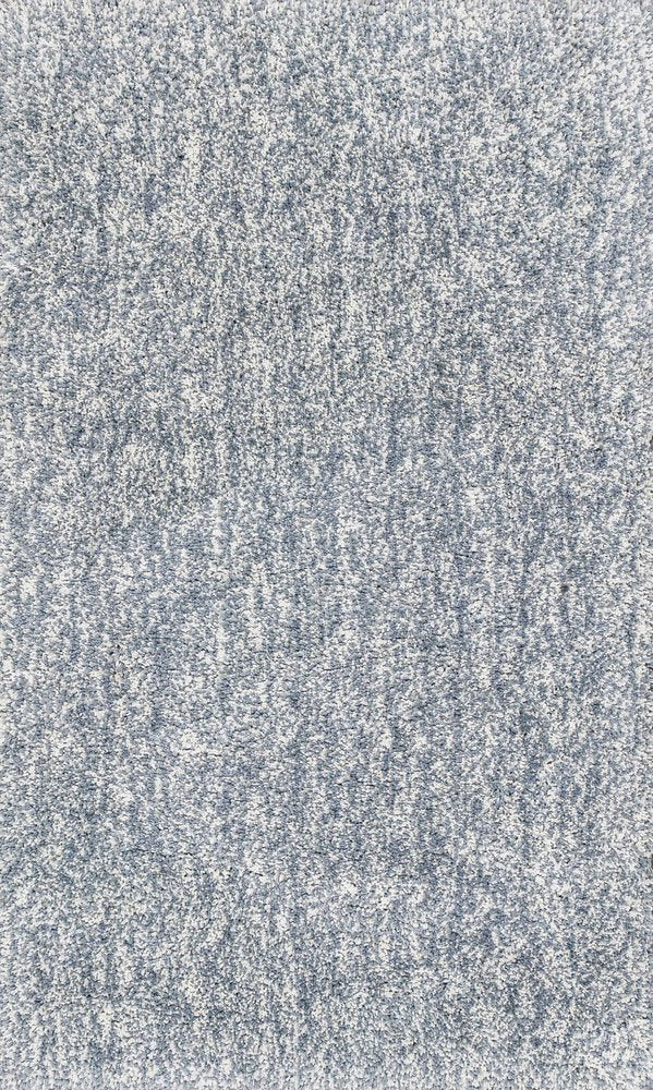 8' Slate Blue And Ivory Abstract Hand Woven Round Rug
