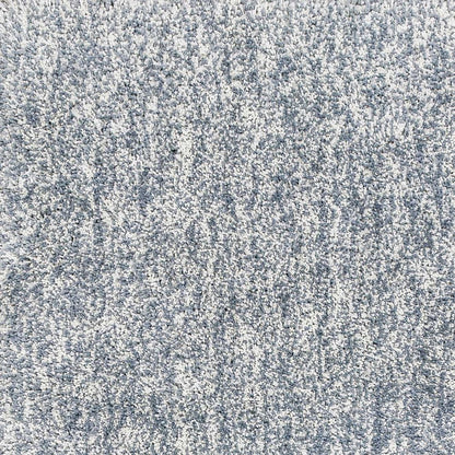 8' Slate Blue And Ivory Abstract Hand Woven Round Rug
