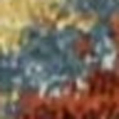 3' X 5' Blue Red And Orange Abstract Area Rug