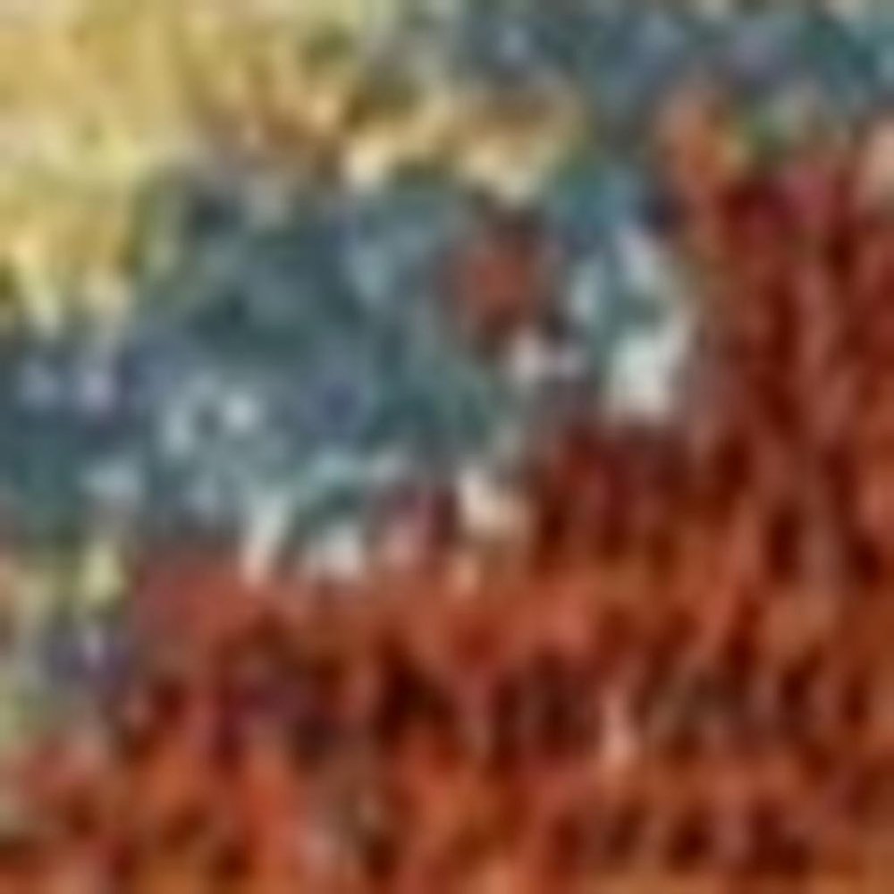 3' X 5' Blue Red And Orange Abstract Area Rug