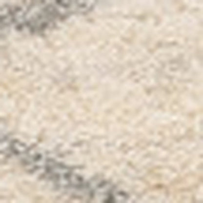 4' X 6' Ivory And Gray Chain Distressed Area Rug
