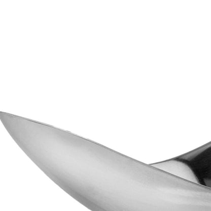 20" Silver Aluminum Contemporary Scoop Decorative Bowl