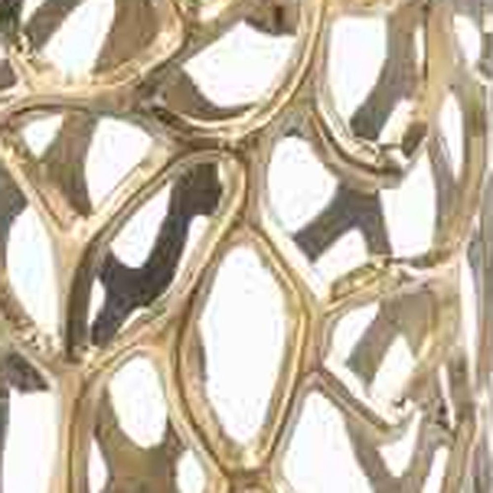 40" Aluminum Silver Twigs Cylinder Floor Vase
