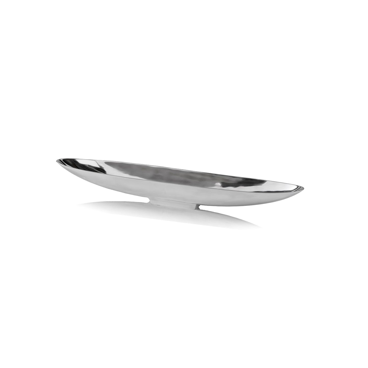 20" Contempo Shiny Silver Short Boat Tray