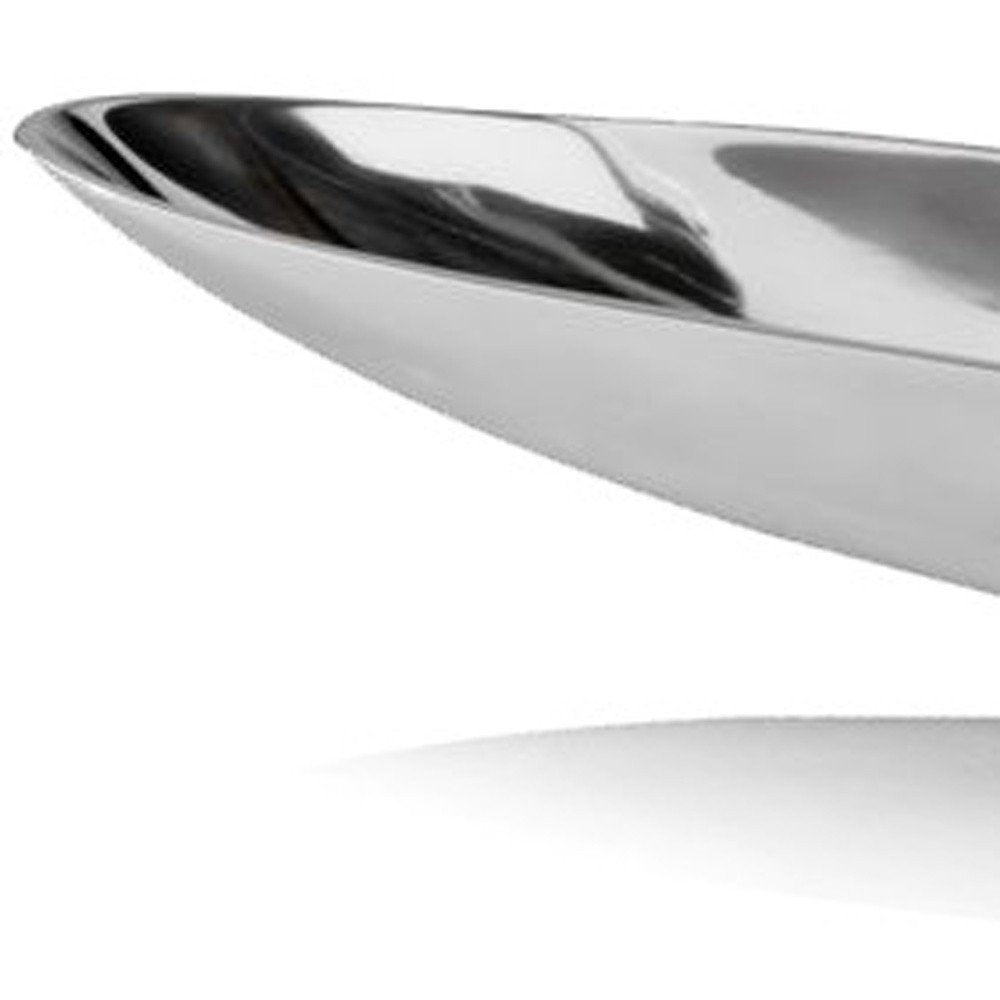 20" Contempo Shiny Silver Short Boat Tray