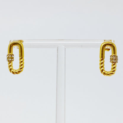 Cabled Link Stud Earrings
