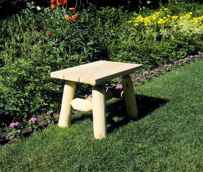 Rustic And Natural Wood End Or Side Table