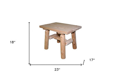 Rustic And Natural Wood End Or Side Table