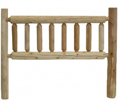 Natural Cedar Log Queen Headboard